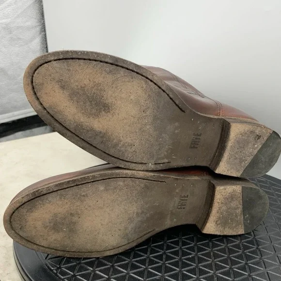 Frye Melissa Button 2 Boots Women Size 10 Shoes Brown Leather Tall Pull On - Picture 10 of 10